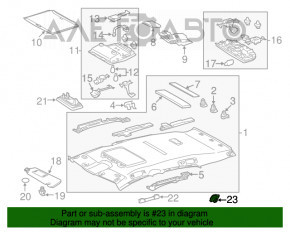 Clema de prindere a parasolarului pasagerului Lexus RX350 RX450h 10-15 bej