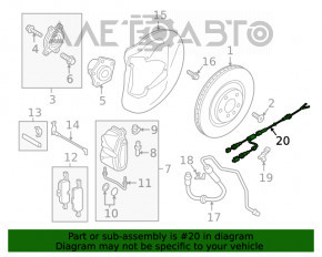 Senzație pe senzorul ABS față stânga Audi A4 B9 17-