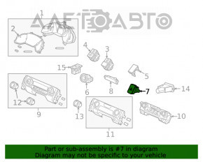 Butonul de avertizare de urgență Honda Civic X FC 16-21