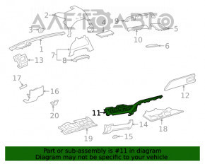 Capacul panoului frontal cu deflector de ventilare central Lexus UX200 UX250h 19- zgarieturi