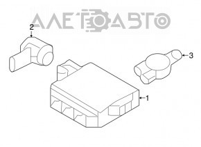 Difuzor asistent parcare Audi A5 F5 17 - nou original OEM