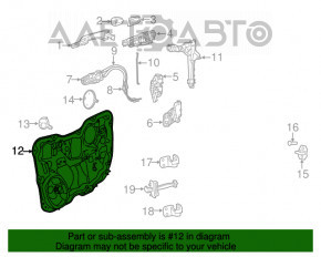 Geam electric panou frontal stânga Jeep Cherokee KL 14-