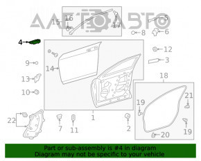 Garnitura capacului usii frontale stangi fata Lexus UX200 UX250h 19-