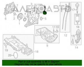 Capacul gâtului de umplere a uleiului Mercedes GLA 15-20 2.0