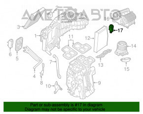 Actuator motor pentru ventilarea cuptorului Mercedes GLA 14-20