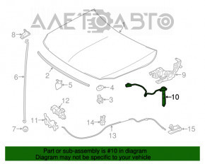 Capota cu petețe pentru capota dreapta Mercedes GLA 15-20