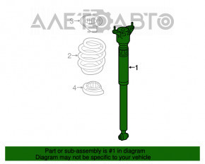 Амортизатор задний правый Mercedes GLA 15-20 с опорой