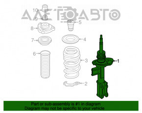 Amortizorul frontal stânga Mercedes GLA 15-20 tip 2