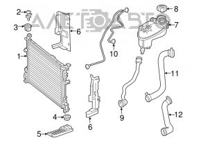 Deflector radiator dreapta Mercedes GLA 15-20 nou original OEM