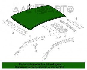 Acoperiș metalic pentru Mercedes GLA 15-20 fără panoramică