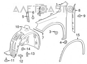 Bara de protecție față dreapta Mercedes GLA 15-17