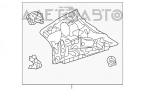 Capacul spate al barei superioare dreapta Mercedes GLA 15-20 gri