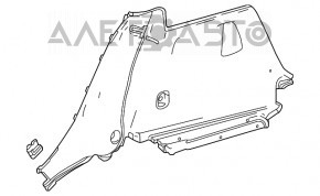 Capacul arcului drept Mercedes GLA 15-20 negru.