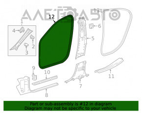 Уплотнитель дверного проема передний правый Mercedes GLA 15-20