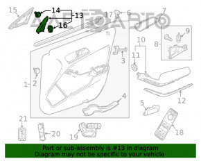 Capacul triunghiular al usii din față stânga Mercedes GLA 15-20 pentru difuzorul Harman Kardon