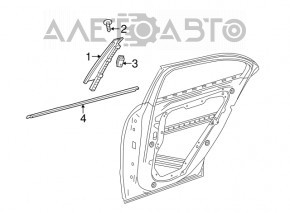 Panoul lateral spate stânga pentru ușa Mercedes GLA 15-20