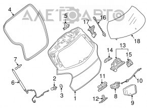 Balama usi portbagaj stanga Mercedes GLA 15-20 nou original OEM