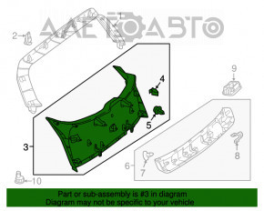 Capacul portbagajului inferior al usii Mercedes GLA 15-20 negru, zgârieturi