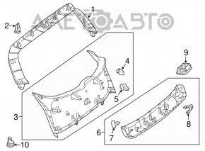 Capacul portbagajului inferior Mercedes GLA 15-20