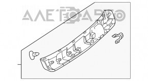 Capacul portbagajului inferior al usii Mercedes GLA 15-20