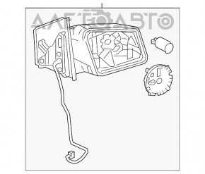 Зеркало боковое правое Mercedes GLA 15-20 без автосклад, поворотник, BSM