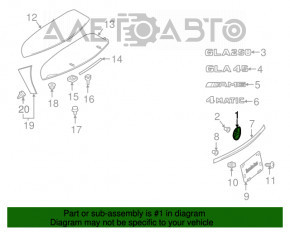 Emblema Mercedes pentru portiera portbagajului Mercedes GLA 15-20