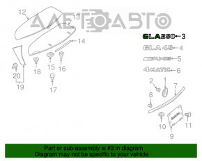 Emblema portierei portbagajului GLA250 Mercedes GLA 17-20