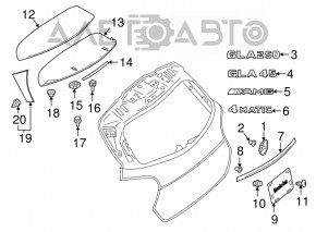 Emblema portierei portbagajului GLA250 Mercedes GLA 17-20