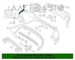 Suportul pentru bara spate stânga sus Mercedes GLA 15-20