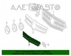 Нижняя решетка переднего бампера Mercedes GLA 15-17