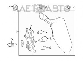 Lampa interioară pentru ușa din spate dreapta a portbagajului Mercedes GLA 15-20