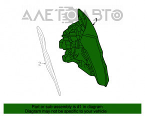 Lampa exterioară aripă dreapta Mercedes GLA 15-20