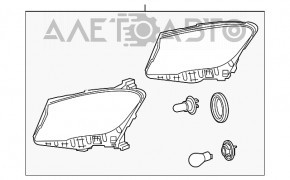 Far stânga față goală Mercedes GLA 15-17 halogen