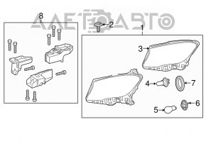 Far stânga față goală Mercedes GLA 15-17 halogen