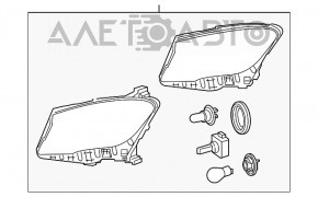 Far dreapta fata goală Mercedes GLA 15-17 halogen