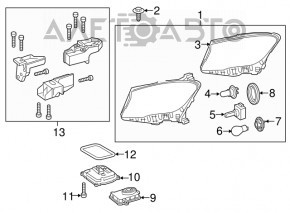 Far stânga față asamblată Mercedes GLA 15-17 cu xenon