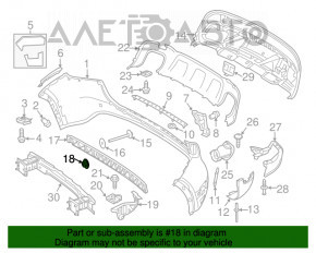 Suportul pentru bara spate stânga jos Mercedes GLA 15-17