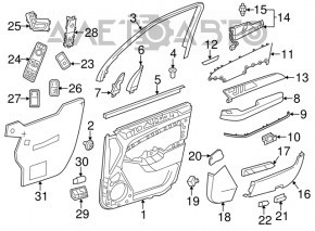 Butonul de deschidere a portbagajului interior pentru Mercedes GLA 15-20