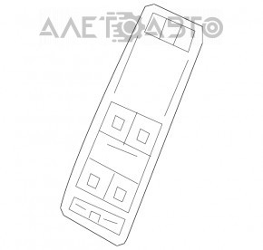 Controlul geamului electric din față stânga Mercedes GLA 15-20 se decolorează vopseaua, lipsește un fragment.