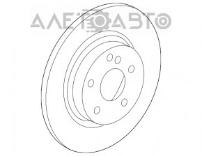 Placă de frână spate dreapta Mercedes GLA 15-20 Awd 295/10mm