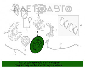 Placă de frână spate dreapta Mercedes GLA 15-20 Awd 295/10mm