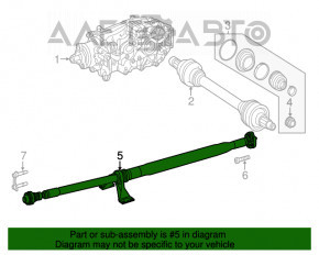 Arborele cardanic al cardanului Mercedes GLA 15-20