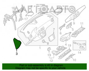 Capacul torpedoului lateral stânga Mercedes GLA 15-20