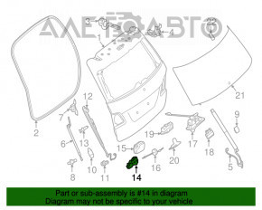 Actuatorul de blocare a portbagajului Mercedes GLA 15-20