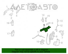 Механизм ручки двери задней правой Mercedes GLA 15-20