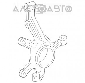 Butucul roții față stânga Mercedes GLA 14-20 cu capac de protecție.