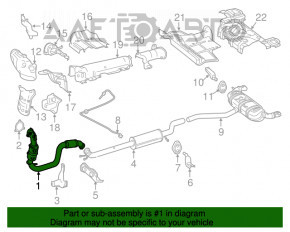 Tubul de admisie cu catalizator pentru Mercedes GLA 15-20 AWD