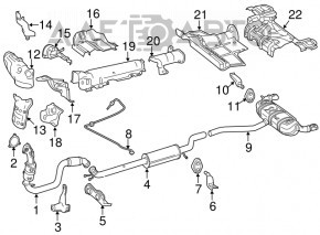 Tubul de admisie cu catalizator pentru Mercedes GLA 15-20 AWD