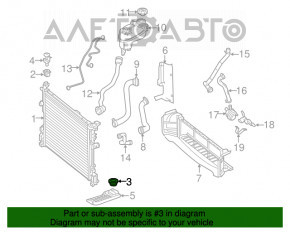 Suport radiator inferior stânga Mercedes GLA 14-20 2.0 cauciuc