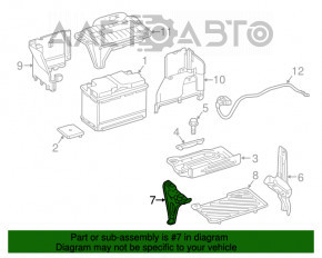 Suport baterie Mercedes GLA 14-20 față